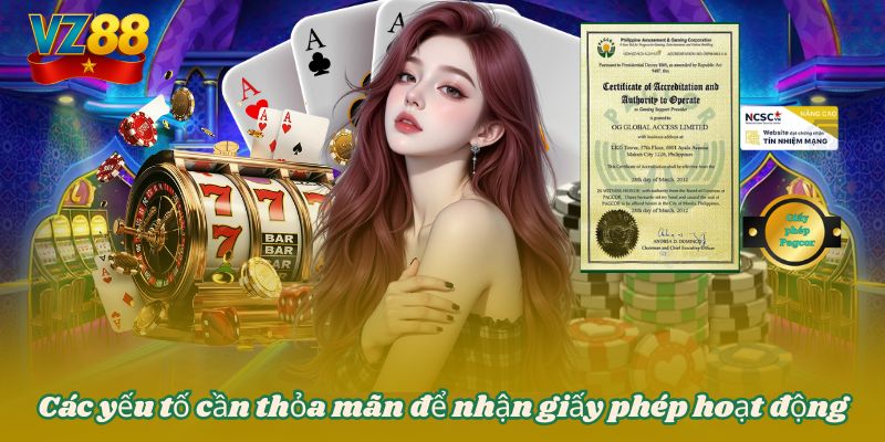 GIẤY PHÉP HOẠT ĐỘNG 3 Các yếu tố cần thỏa mãn để nhận giấy phép hoạt động