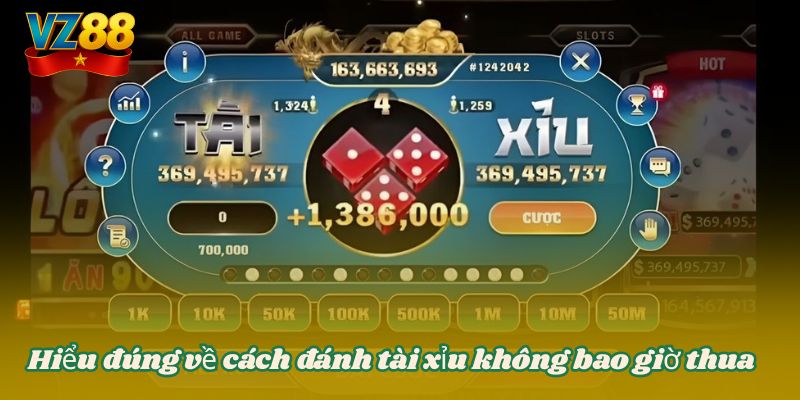 Cách đánh tài xỉu không bao giờ thua cho tân thủ tại VZ88 2 Hiểu đúng về cách đánh tài xỉu không bao giờ thua