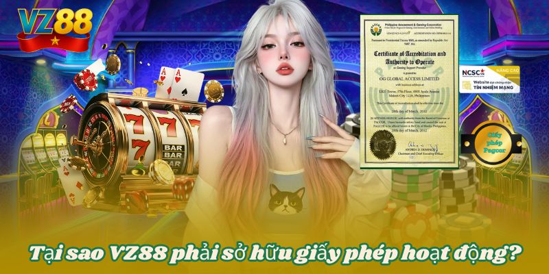 GIẤY PHÉP HOẠT ĐỘNG 1 Tại sao VZ88 phải sở hữu giấy phép hoạt động?